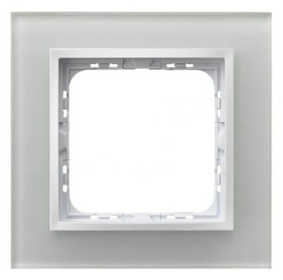 Ramka pojedyncza Prestige Białe Szkło 4mm R-1YGC/31/00 Impresja OSPEL 1-pojedyncza szklana biała