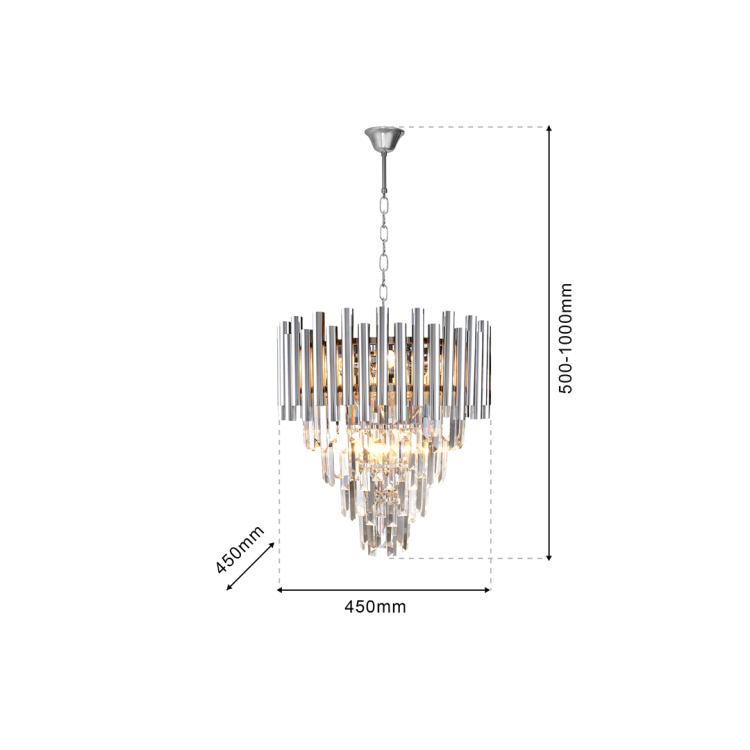Żyrandol MADISON CHROME 9xE14 ML5991 Milagro