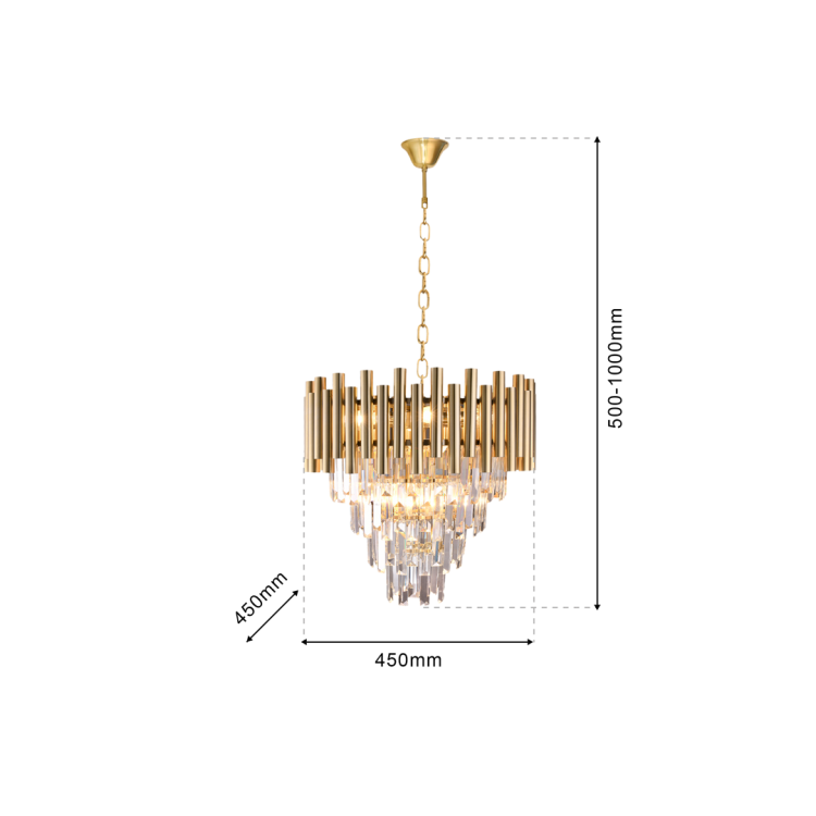 Żyrandol MADISON GOLD 9xE14 ML5992 Milagro