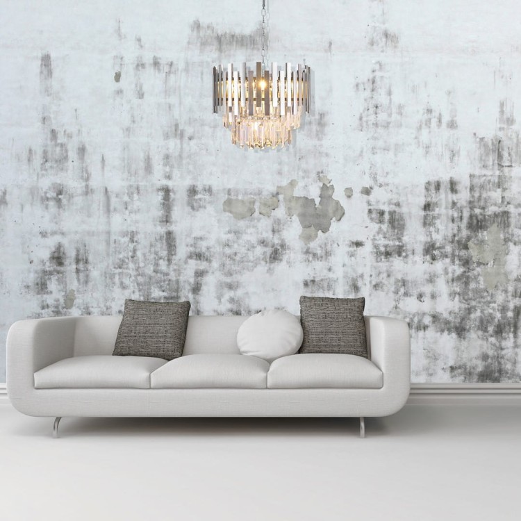 Lampa sufitowa wisząca żyrandol ASPEN CHROME 6xE14 ML5996 Milagro 6x E14 45cm nowoczesna oprawa oświetleniowa okrągła kryształy kryształ chrom zwis Inspiracje Premium