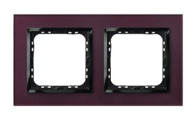 Ramka podwójna Prestige Śliwka Szkło 4mm R-2YGC/61/25 Impresja OSPEL 2-podwójna szklana śliwkowa