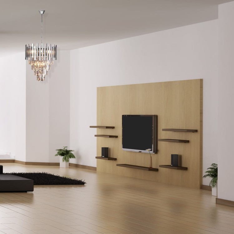 Lampa sufitowa wisząca żyrandol ASPEN II CHROME 9xE14 ML5997 Milagro 9x E14 45cm nowoczesna oprawa oświetleniowa okrągła kryształy kryształ chrom zwis Inspiracje Premium