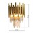 Lampa ścienna Kinkiet ASPEN GOLD 2xE14 ML5998 Milagro 2x E14 nowoczesna oprawa oświetleniowa okrągła kryształy kryształ szkło złoty złota podwójny Inspiracje Premium