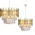 Lampa sufitowa wisząca żyrandol ASPEN GOLD 6xE14 ML5999 Milagro 6x E14 45cm nowoczesna oprawa oświetleniowa okrągła kryształy kryształ złoty złota zwis Inspiracje Premium