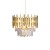 Lampa sufitowa wisząca żyrandol ASPEN GOLD 6xE14 ML5999 Milagro 6x E14 45cm nowoczesna oprawa oświetleniowa okrągła kryształy kryształ złoty złota zwis Inspiracje Premium