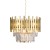 Lampa sufitowa wisząca żyrandol ASPEN GOLD 6xE14 ML5999 Milagro 6x E14 45cm nowoczesna oprawa oświetleniowa okrągła kryształy kryształ złoty złota zwis Inspiracje Premium