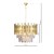 Lampa sufitowa wisząca żyrandol ASPEN GOLD 6xE14 ML5999 Milagro 6x E14 45cm nowoczesna oprawa oświetleniowa okrągła kryształy kryształ złoty złota zwis Inspiracje Premium