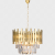 Lampa sufitowa wisząca żyrandol ASPEN GOLD 6xE14 ML5999 Milagro 6x E14 45cm nowoczesna oprawa oświetleniowa okrągła kryształy kryształ złoty złota zwis Inspiracje Premium