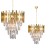 Lampa sufitowa wisząca żyrandol ASPEN II GOLD 9xE14 ML6000 Milagro 9x E14 45cm nowoczesna oprawa oświetleniowa okrągła kryształy kryształ złoty złota zwis Inspiracje Premium