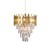 Lampa sufitowa wisząca żyrandol ASPEN II GOLD 9xE14 ML6000 Milagro 9x E14 45cm nowoczesna oprawa oświetleniowa okrągła kryształy kryształ złoty złota zwis Inspiracje Premium