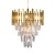 Lampa sufitowa wisząca żyrandol ASPEN II GOLD 9xE14 ML6000 Milagro 9x E14 45cm nowoczesna oprawa oświetleniowa okrągła kryształy kryształ złoty złota zwis Inspiracje Premium