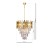 Lampa sufitowa wisząca żyrandol ASPEN II GOLD 9xE14 ML6000 Milagro 9x E14 45cm nowoczesna oprawa oświetleniowa okrągła kryształy kryształ złoty złota zwis Inspiracje Premium