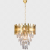 Lampa sufitowa wisząca żyrandol ASPEN II GOLD 9xE14 ML6000 Milagro 9x E14 45cm nowoczesna oprawa oświetleniowa okrągła kryształy kryształ złoty złota zwis Inspiracje Premium