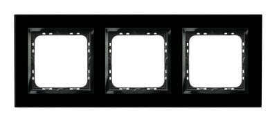 Ramka potrójna Prestige Czarne Szkło 4mm R-3YGC/32/25 Impresja OSPEL 3-potrójna szklana czarna