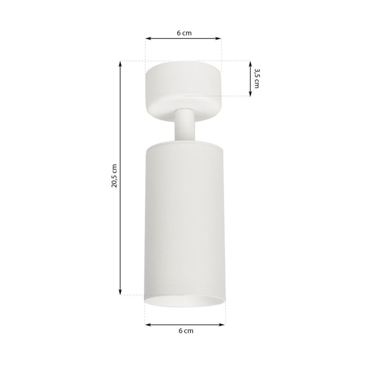 Spot Mica Biały 1xGU10 ML6087 Milagro
