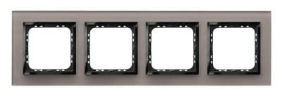 Ramka poczwórna Prestige Szare Szkło 4mm R-4YGC/41/25 Impresja OSPEL 4-poczwórna szklana szara