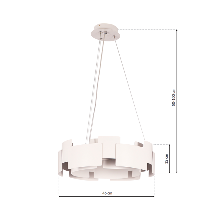 Lampa wisząca TORINO WHITE 24W LED ML6140 Milagro
