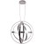 Lampa sufitowa wisząca fale Industrialna Loft COPERNICUS CHROME 260W LED ML6149 Milagro 3000K 85cm nowoczesna oprawa oświetleniowa wyginana metal żyrandol chrom zwis Inspiracje Premium