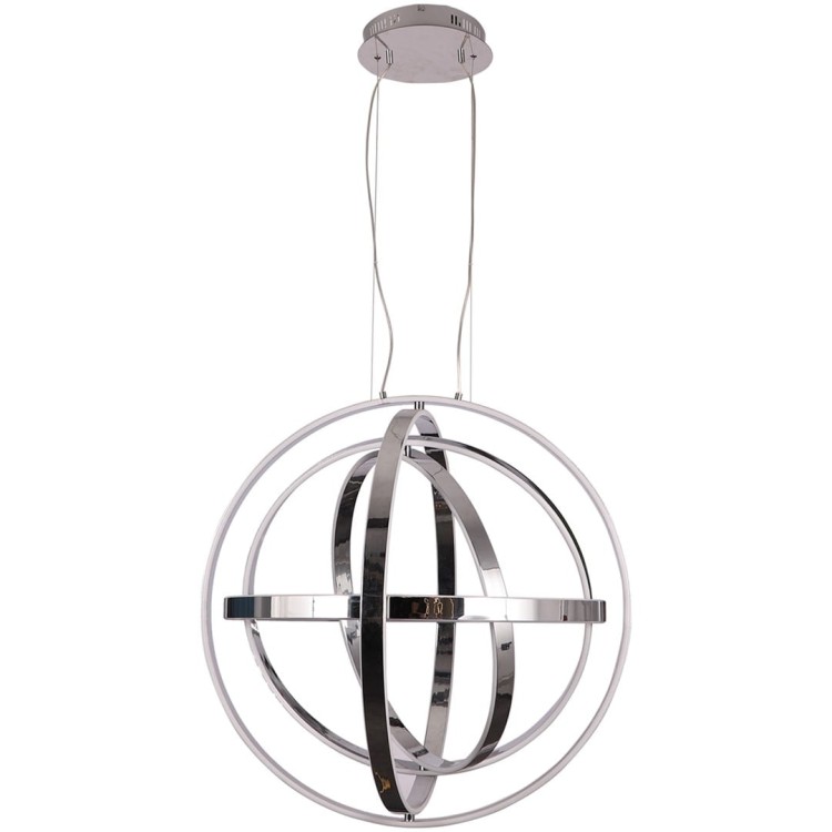 Lampa sufitowa wisząca fale Industrialna Loft COPERNICUS CHROME 260W LED ML6149 Milagro 3000K 85cm nowoczesna oprawa oświetleniowa wyginana metal żyrandol chrom zwis Inspiracje Premium