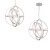 Lampa sufitowa wisząca fale Industrialna Loft COPERNICUS CHROME 260W LED ML6149 Milagro 3000K 85cm nowoczesna oprawa oświetleniowa wyginana metal żyrandol biały biała zwis Inspiracje Premium