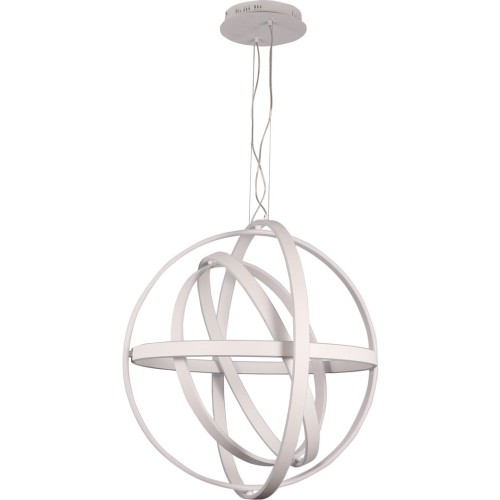 Lampa sufitowa wisząca fale Industrialna Loft COPERNICUS CHROME 260W LED ML6149 Milagro 3000K 85cm nowoczesna oprawa oświetleniowa wyginana metal żyrandol biały biała zwis Inspiracje Premium