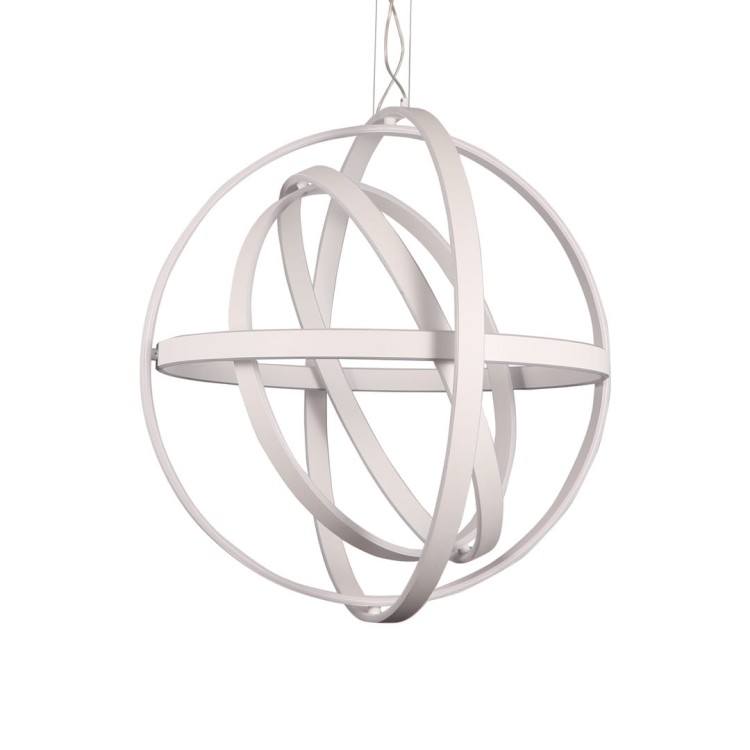 Lampa sufitowa wisząca fale Industrialna Loft COPERNICUS CHROME 260W LED ML6149 Milagro 3000K 85cm nowoczesna oprawa oświetleniowa wyginana metal żyrandol biały biała zwis Inspiracje Premium
