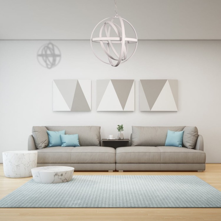 Lampa sufitowa wisząca fale Industrialna Loft COPERNICUS CHROME 260W LED ML6149 Milagro 3000K 85cm nowoczesna oprawa oświetleniowa wyginana metal żyrandol biały biała zwis Inspiracje Premium