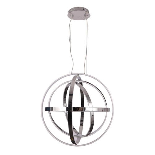 Lampa sufitowa wisząca fale Industrialna Loft COPERNICUS CHROME 180W LED ML6153 Milagro 3000K 60cm nowoczesna oprawa oświetleniowa wyginana metal żyrandol chrom zwis Inspiracje Premium