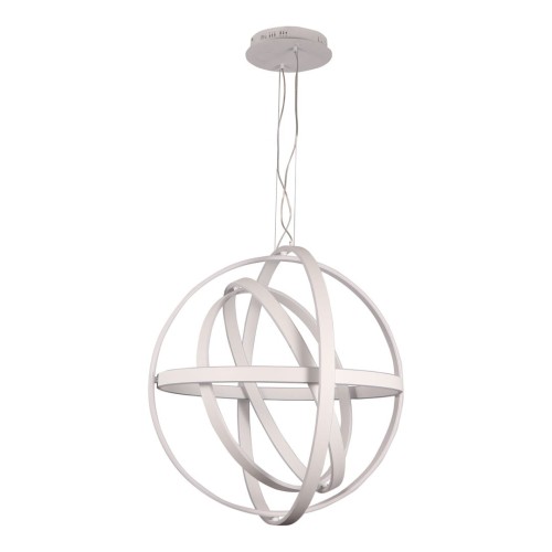 Lampa sufitowa wisząca fale Industrialna Loft COPERNICUS WHITE 180W LED ML6154 Milagro 3000K 60cm nowoczesna oprawa oświetleniowa wyginana metal żyrandol biały biała zwis Inspiracje Premium