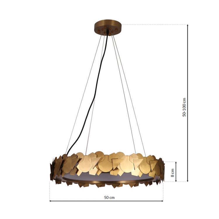 Lampa wisząca SOHO GOLD 24W LED ML6156 Milagro