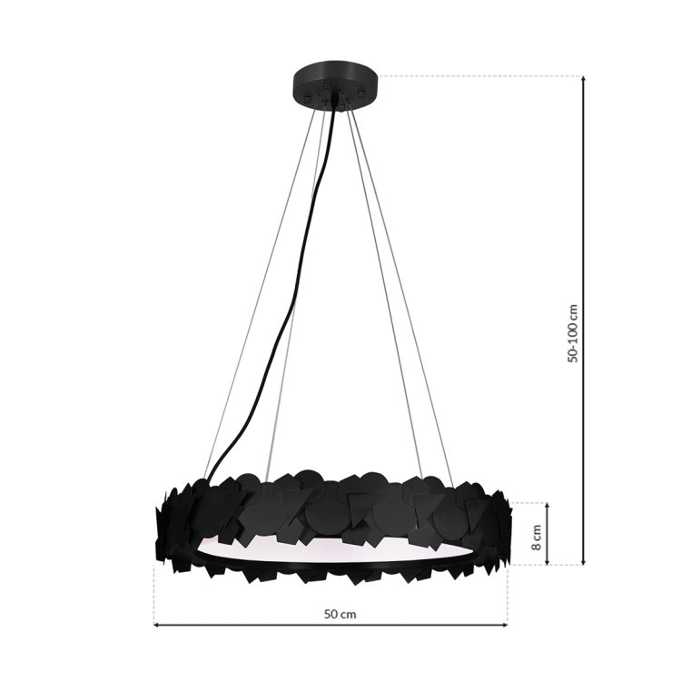 Lampa wisząca SOHO BLACK 24W LED ML6157 Milagro