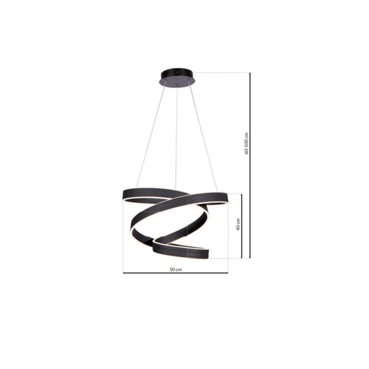 Lampa wisząca ANDROMEDA BLACK 100W LED ML6160 Milagro