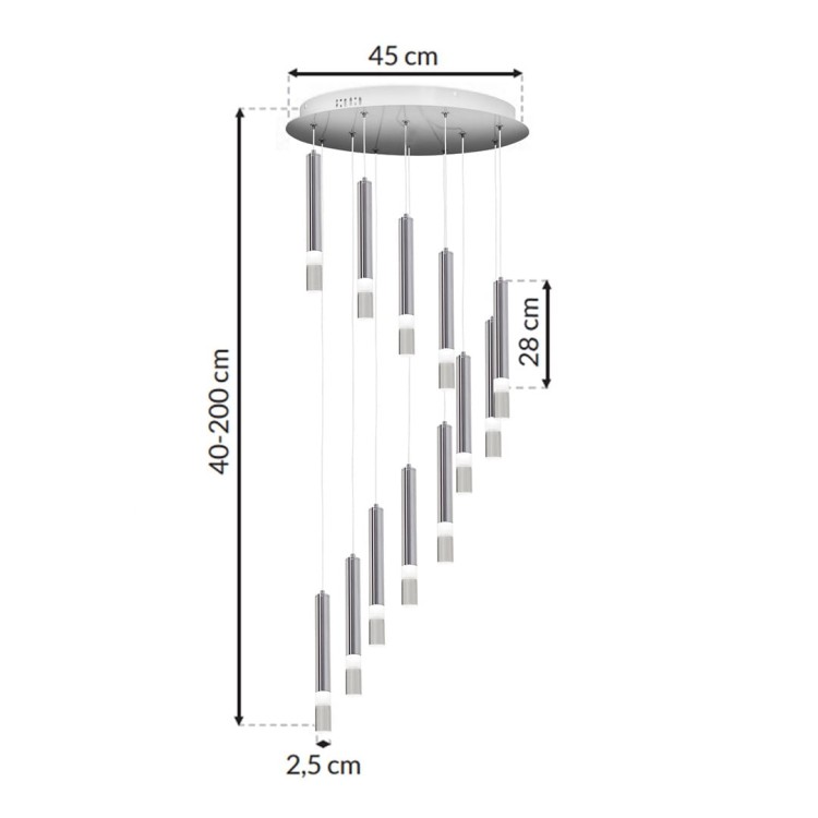Lampa wisząca ICE 12W LED ML6162 Milagro