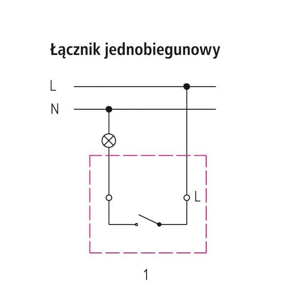Łącznik jednobiegunowy pojedynczy Złoty metalik  ŁP-1Y/m/28 Impresja OSPEL Wyłącznik zaciski bezgwintowe Złoty metalik