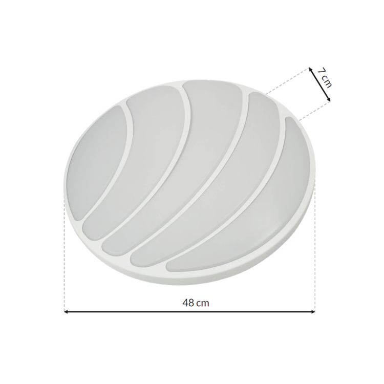 Plafon SHELL WHITE 40W LED O480 mm ML6171 Milagro