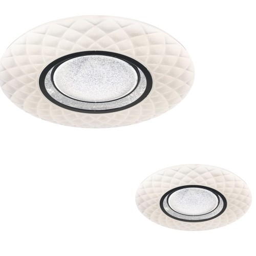 Plafoniera Plafon TOKYO 48W 500mm + Pilot ML6196 Milagro z pilotem do salonu sypialni korytarza jadalni oprawa lampa sufitowa nowoczesna oświetleniowa biało srebrny chrom barwa zmienna zimna neutralna biała dzienna ciepła Inspiracje Premium