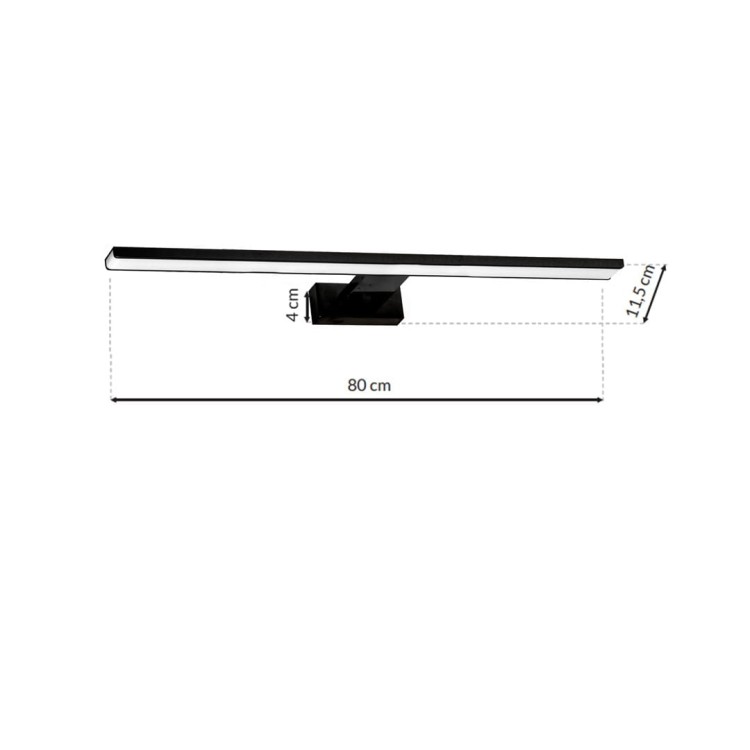 Kinkiet SHINE BLACK 80cm 15W LED ML6336 Milagro