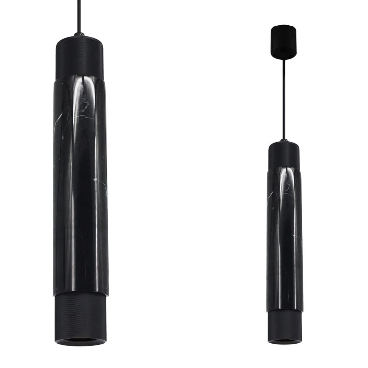 Lampa wisząca MARBLE BLACK 1xGU10 ML6339 Milagro