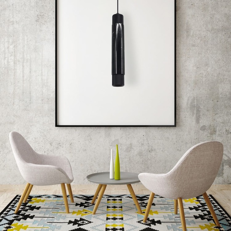 Lampa wisząca MARBLE BLACK 1xGU10 ML6339 Milagro