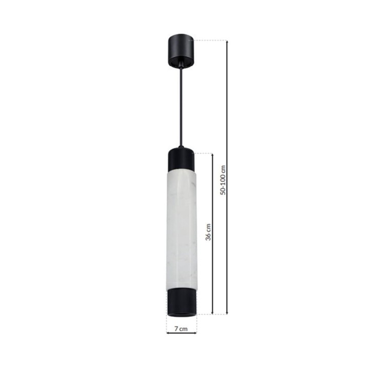 Lampa wisząca MARBLE WHITE/BLACK 1xGU10 ML6341 Milagro