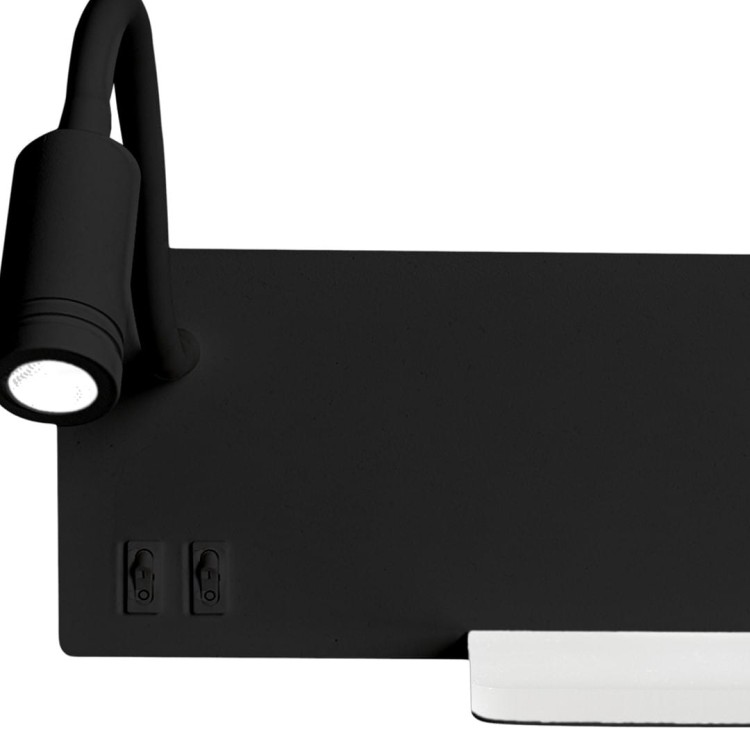 Lampa nocna z półką SHELF BLACK LED 4W+5W+2W ML6344 Milagro