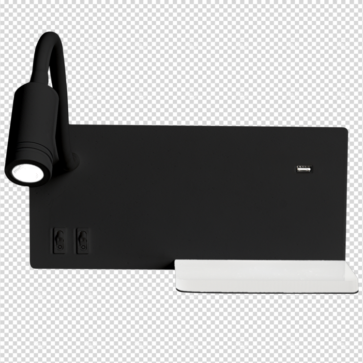 Lampa nocna z półką SHELF BLACK LED 4W+5W+2W ML6344 Milagro