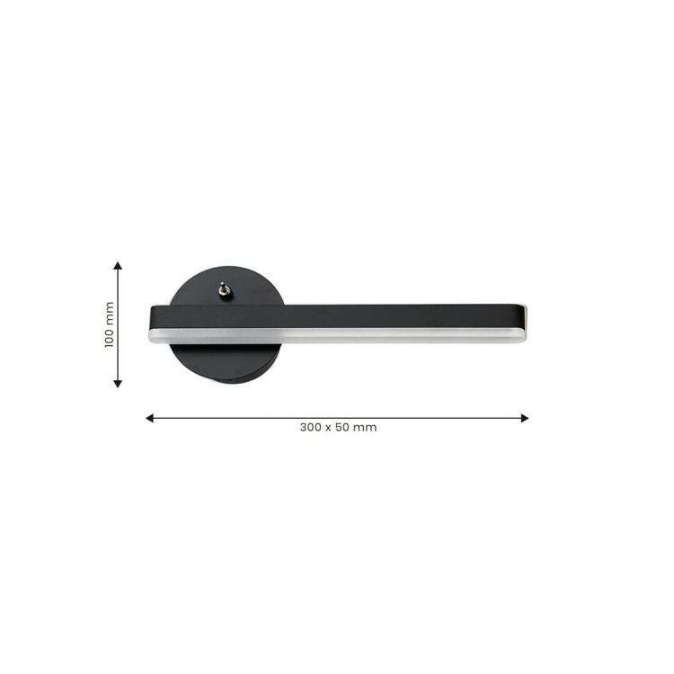 Kinkiet SYDNEY 6W LED BLACK prawy ML6348 Milagro