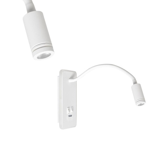 Lampka nocna BASE 8W+2W WHITE ML6349 Milagro