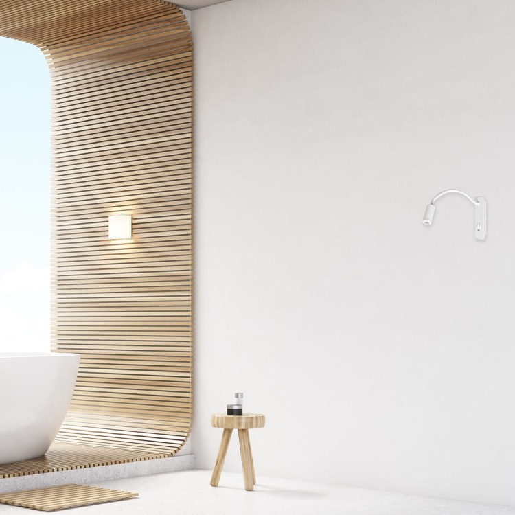 Lampka nocna BASE 8W+2W WHITE ML6349 Milagro