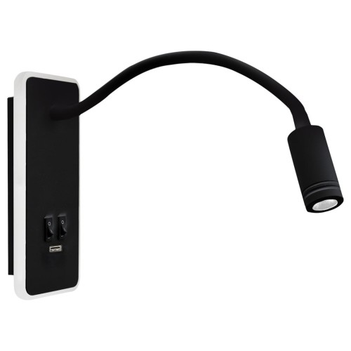 Lampka nocna BASE 8W+2W BLACK ML63500 Milagro