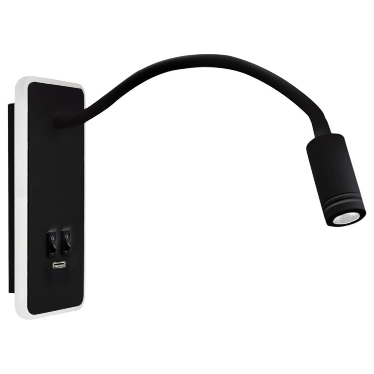 Lampka nocna BASE 8W+2W BLACK ML63500 Milagro