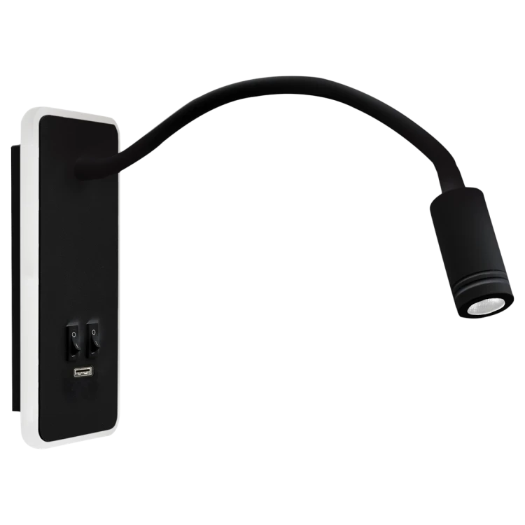 Lampka nocna BASE 8W+2W BLACK ML63500 Milagro