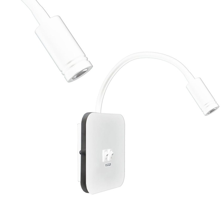Lampka nocna BASE 8W+2W WHITE ML6351 Milagro