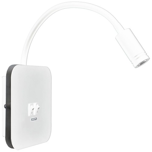 Lampka nocna BASE 8W+2W WHITE ML6351 Milagro